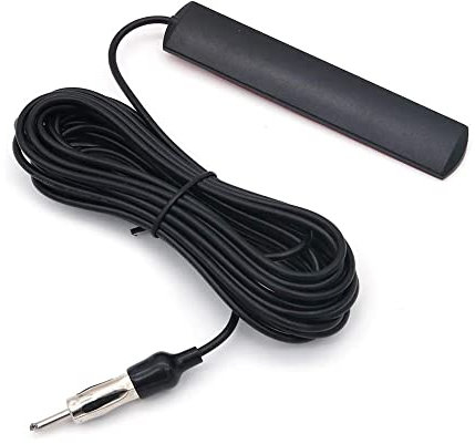 Fasizi ANT-309 antena de radio de coche universal radio FM antena parche negro antena amplificador de señal 85-112 MHZ 5 m cable