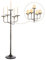 Sziqiqi Chandelier Bougeoir Candelabre Noir: Chandelier à 5 Branches de 122 cm pour Piliers - Porte-Bougies de Sol Gothique pour Salon Salle à Manger Halloween Noël Anniversaire