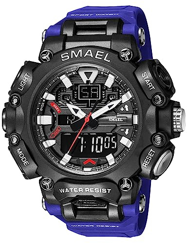 SMAEL 8053 Reloj deportivo digital para hombre con diseño elegante, funciones multifuncionales y cronometraje fiable (azul oscuro), azul oscuro