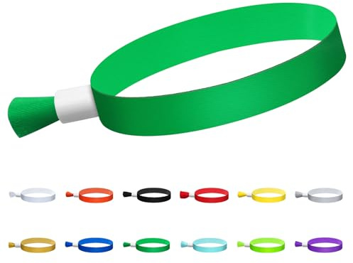 100 Pcs Cloth Event Wristbands, Event Wristbands, Colored Wrist Bands for Events, for Lightweight Concert Wrist Strap for Activities, Party Bracelets for Events (Color : Green)