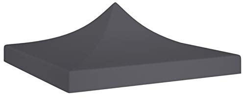 Camerina Partyzelt-Dach 2x2 m Anthrazit 270 g/m² Ersatzdach FüR Pavillon StrapazierfäHiger Faltpavillon