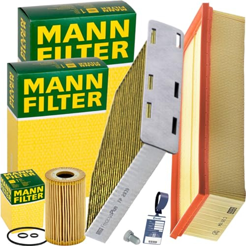 Mann Filter Inspektionspaket | FP2939 ( LAK181)+C35154+HU7008Z+588.670.001+MN1801 passend für A3 8P Golf 5 6 Passat B6 1T3