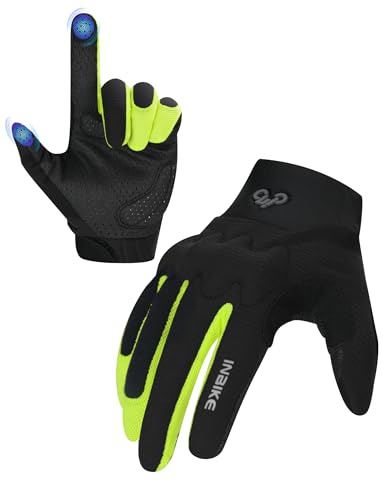 INBIKE Guanti MTB Guanti Ciclismo Guanti Tattici Touchscreen Traspirante Guanti Sportivo per Bici BMX ATV Arrampicata Uomo e Donna IHC539 Nero 2XL
