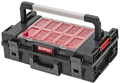 QBRICK - Werkzeugkasten Leer - Werkzeugkoffer mit Organizer - Sortierkasten aus Robustem Kunststoff - System ONE 2.0 200 Expert - Kompatibel mit EXPERT, Vario, Profi, Technik und Basic