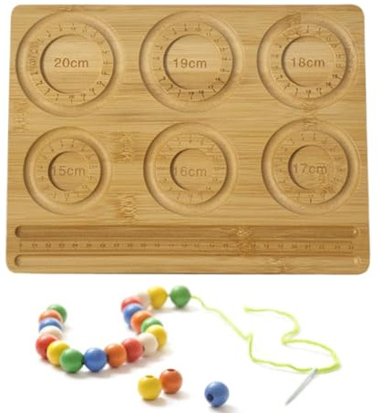 Perlenbrett aus Holz – Perlenbrett aus Holz, Perlenbrett für Schmuckherstellung – Holzperlenbrett – Holz-Halsketten-Armband-Design-Tablett für Anfänger und Profis, zur Schmuckherstellung, Perlen