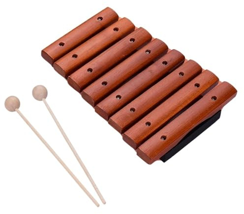 Xylophon-Instrument Für Erwachsene Holz-Xylophon Mit 8 Tönen Inklusive 2 Holzschlägeln Geeignet Für Anfänger Für Spielen Professioneller Instrumente