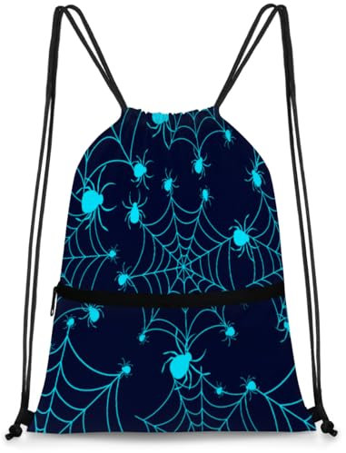 PE Sac Toile D'Araignée Sac De Courses Pliable Gym Sack Sac avec Cordon De Serrage Sac pour Gymnastique Voyage Plongée 39X46Cm