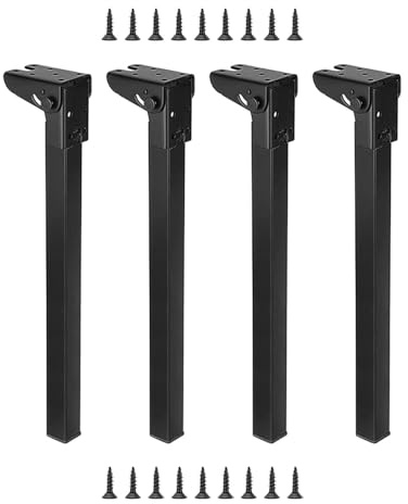 ACRaBoss Pieds de Table Pliants Lot de 4 Pieds Portables Pliables Et Stables Pour Banc Ou Table D'Ordinateur Portable Hauteur Réglable 40 Cm Facile À Installer Et À Transporter/Height 40Cm