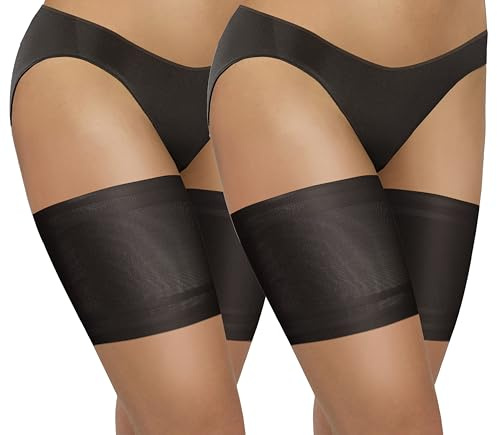 sesto senso 2 Paires Bandes de Cuisses Sport Protège-Cuisse Élastiques Antidérapantes en Silicone – Lisses Confortables et Invisibles sous les Vêtements