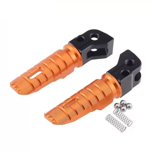 HKSOPC Motorrad Fußrasten für KTM 790 Duke Standard 2018-2020, Motorrad Faltbares Fußpedal Motorrad Fussrasten Motorrad Vordere Fußstütze Pedal, Motorrad Zubehör,B Orange