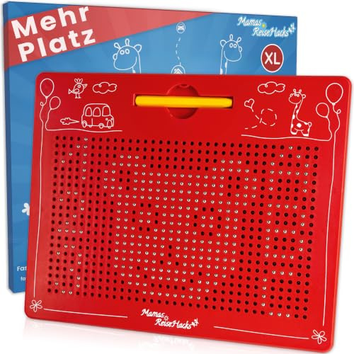 Mamas Reise Hacks Magnetspiel XL Groß Beschäftigung Autofahrt & Zuhause | Magnettafel für Kinder ab 3 Reisespiel, Magnet Zeichentafel, Spielzeug zum Schreibenlernen