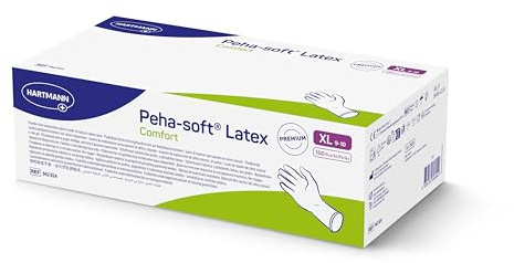 Peha-soft latex comfort Einmalhandschuhe, puderfrei, Gr. XL, 100 St.