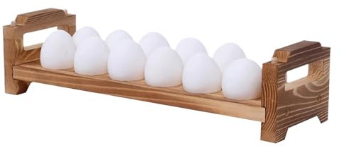 Huevera De Madera Para Encimera,Organizador de Madera Apilable para Clasificar Huevos | Decoración Rustica Para Cocina Y Mostrador Que Ahorra Espacio