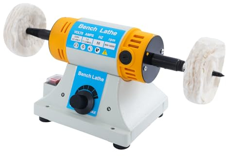 Adjustable Speed Polishing Machine,320W 800-10000RPM Mini Bench Polisher ,Jewelry Buffer Polisher Adjustable Variable Speed Bench Mounting Buffer Table Saw DIY Polishing Grinding Machine