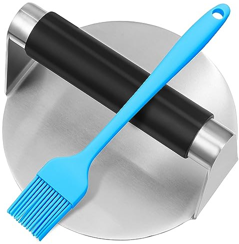 Luxshiny Presse à Hamburgers avec Brosse à Huile pour Réaliser Burgers Et Steaks Hachés Simplement Et Durablement