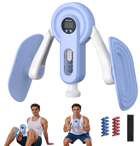 MERACH Thigh Master Oberschenkeltrainer – Beintrainer mit Zähler | 400 N 600 N Widerstand 360° Verstellbar, Beckenbodentrainer für Männer und Frau Beckenbodentrainer Fitnessgeräte für Zuhause
