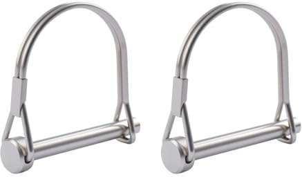 INCREWAY 2PCS Carbon Steel Lynch Pins with Ring Locks, 6.3×52mm Heavy Duty Wire Lock Pin Fasteners for Trailers, Agricultural Machinery, Tractors (Arch)