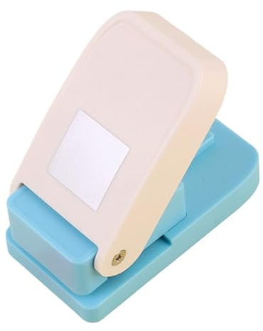 Hellery Tab Punch Handwerkzeug Papierlocher Etikettenstanzer Bastelstanzer aus Stabilem Carbonstahl für Scrapbooking Skizzenbuch Planungsmappe für, Quadrat