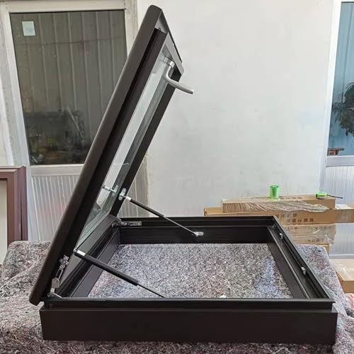 Generico Lucernario per Tetto, Finestra per Tetto Multi-Angolo con Ventilazione Manuale, lucernario per Tetto con Doppio Strato di Vetro temperato, buona Ventilazione, per soffitta/Veranda