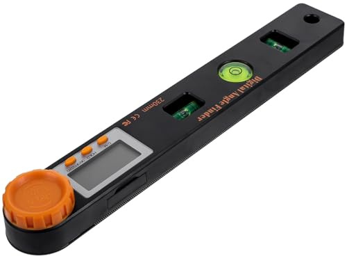Alipis Goniometro Digitale Portatile 4 in 1 Righello di Livello e Misuratore di Angolo Elettronico, Righello Angolare Display Digitale per Lavorazione del Legno e Uso Quotidiano