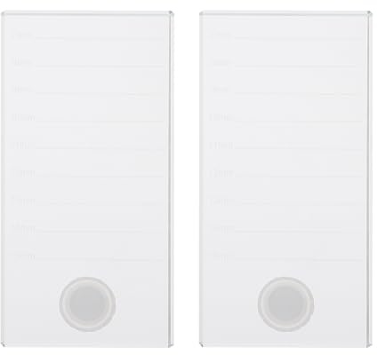 TOGEVAL Palette de Cils en Verre Blanc 2pcs Grand Espace de Travail pour Extensions de Cils, pour Salon de Beauté, Support Adhésif Pratique