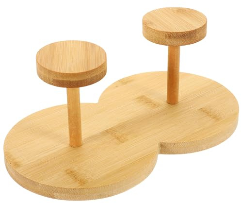 SOLUSTRE Dispenser Porta Bicchieri caffè in bambù 7, 8cm a Doppio Scomparto | Portabicchieri Caffe, Organizzatore per Bicchieri, Portabicchieri Carta Caffè