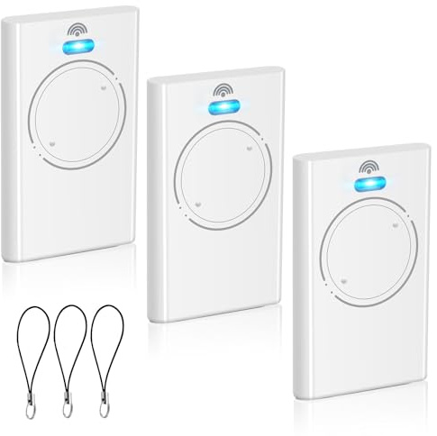 Telecomando Cancello 433,92 Mhz, 2 Canali Telecomandi Porta Garage per Serie XT2 433, 3 Pezzi