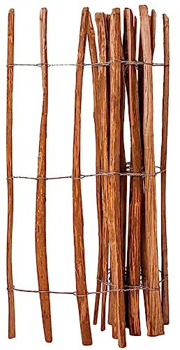 vidaXL Haselnuss Holz Staketenzaun 120x250 cm Lattenzaun Roll Zaun Gartenzaun