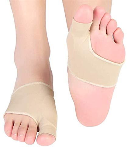 Ortheses Hallux Valgus Separateur, Correcteur d'oignon avec Manchon Coussinet de Gel Coussins Protecteur Chaussures Orthopédique d'oignon de coussins pour le Soulagement de la Douleur, 1 Paire