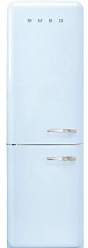 Smeg FAB32 Retro Refrigerator – 50s Style Fridge with Bottom Freezer, No-Frost, LED Display & Lighting, LifePlus Zone, Multi-Airflow – 12.2 cu ft – Pastel Blue - Made in Italy