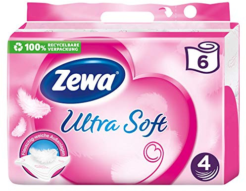 Zewa Toilettenpapier trocken Ultra Soft, Megpack mit 5 x 6 Rollen (je 150 Blatt)