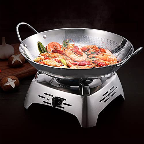 MNSSRN Mini Dry Pot Alkoholkocher, Edelstahl-Alkoholkocher Kleiner Hot Pot Kochgeschirr Haushaltsset Single Restaurant Hitzeschutz Spezialtopf,8in