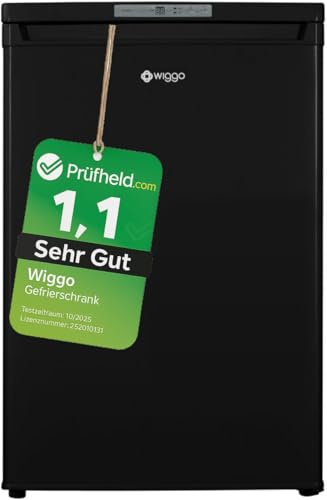 Wiggo - Congelador independiente pequeño y sencillo congelador 35 kg I 92L I 58 x 55 x 85 cm I Congelador inteligente y elegante negro 92L I WF-TT9E(BB) I Congelador con pantalla
