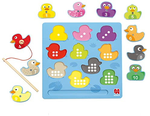 Jumbo Diset Goula - Magnetic Ducks Puzzle - Träpussel för barn - från 2 år