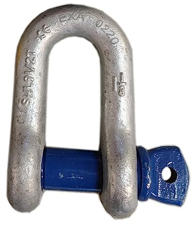 Manille droite avec boulon à œil en acier haute résistance 0,33t-25t Manille droite (1 à 5 pièces) en acier galvanisé à chaud Manille à haute résistance Manille de levage pour charges lourdes (3,25 t