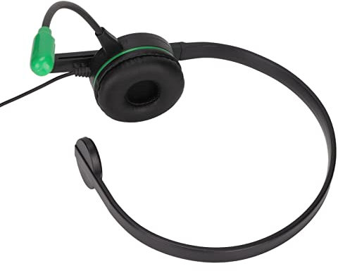 Single Ear Gaming Headset 3.5mm Stereo Wired One Ear Headset with Mic, Clear Sound, Noise Cancelling Mic, In Line Control, Best Wearing Comfort, Scope of Application for