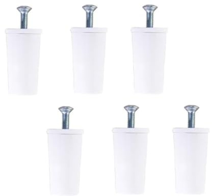 bricoleva.it KIT 6 Tappi d'arresto per Tapparella - Paracolpi per Tapparella Made in Italy - Fermi per Tapparelle e Tende a Rullo - Blocca Tapparelle Antifurto - Compreso di Vite (Bianco - 30mm)