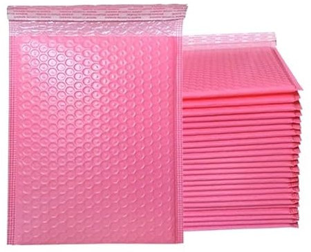 LuftpolsterumschläGe 100 Stück rosa Luftpolstertaschen, gepolsterte Versandumschläge, Poly for Verpackungen, selbstdichtende Versandtaschen, Luftpolsterpolsterung Versandtaschen Luftpolster(Color:Pink