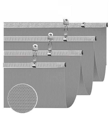 Tasso Di Ombreggiatura Del 95% Copertura Parasole Retrattile Vela Di Ricambio for Pergola Scorrevole Apri E Chiudi Liberamente for Veranda Sul Ponte, Patio, Scivolo, Tenda A Vela Ondulata(Gray,0.8mx8m