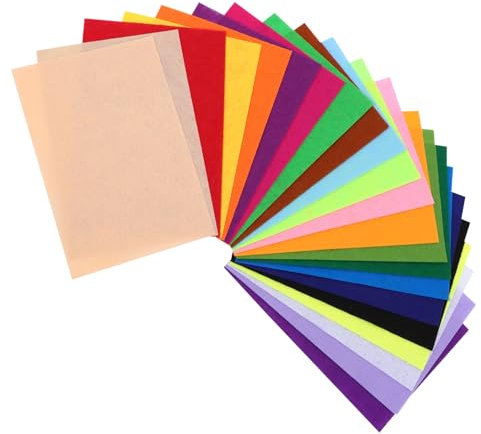 HONMEET 22stücke Filzquadrate Zum Basteln Diy-filzplatten Für Handwerk Filzplatten Patchwork Nähen Und Dekoration Atmungsaktiv Und Langlebig Geeignet Für Geldbörsenherstellung Kleiderdekor