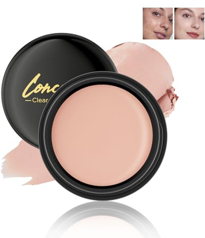 Boobeen Wasserdichtes Foundation-Makeup mit voller Deckkraft, Creamy Skin Foundation Concealer, leichte und langanhaltende, aufbaubare Deckkraft für ein makelloses Finish