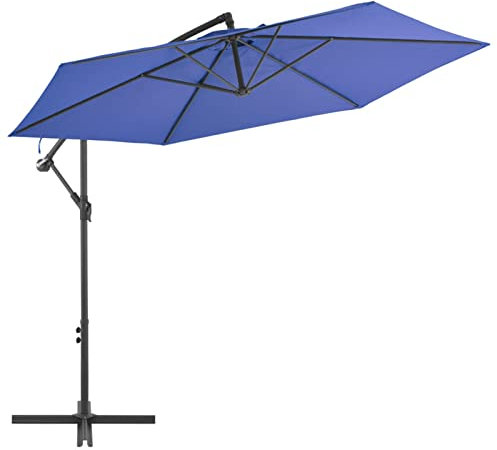 Xichuzi Sombrilla voladiza, Parasoles Jardin, Sombrillas Jardin, Parasol Terraza, Sombrillas Terraza, Parasol Playa, con Poste de Aluminio Azul 300 cm