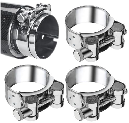 Tkxjry 3 Pezzi Fascette acciaio inox, Fascette stringitubo antiruggine, Fascette stringitubo in acciaio inox, Morsetto per Tubo di Scarico, Fascetta di scarico, per giardino, piscina, lavatrice, ecc