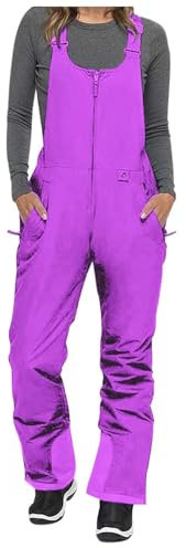 Overol de nieve para hombre, ajustable, impermeable, resistente al viento, negro, aislado, ajuste atlético, con bolsillo