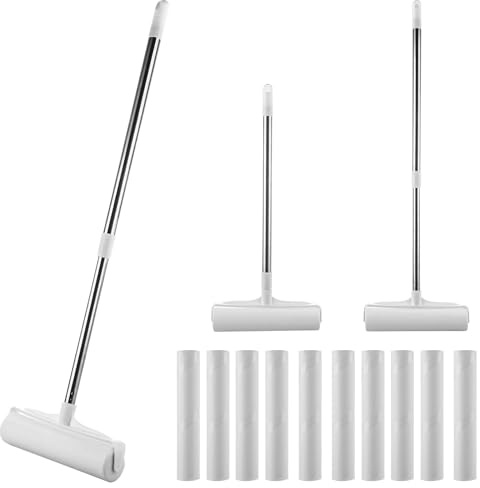 ASelected 10Pcs Lint Rollers, 24cm With Extendable Handle 50-100cm Lint Roller Set For Clothes, Sofa, Bed And Carpet, Lint Roller For Pet Hair, Cat Hair, Dog Hair, Dust