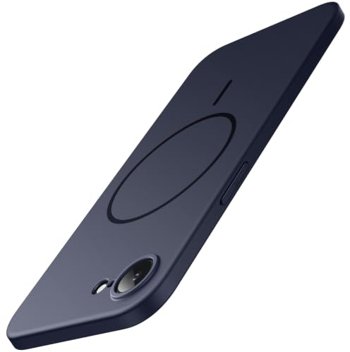 JETech Magnetische Dünn Hülle für iPhone 17e/16e, Dunkelblau | Kompatibel mit MagSafe, Kameraschutz, Ultradünne Matte Oberfläche, Leichtdesign