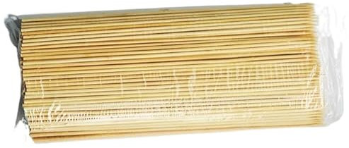 Lot de 100 brochettes jetables en bambou naturel 30 cm x 4 mm pour barbecue, viande, bonbons, restaurant, bar