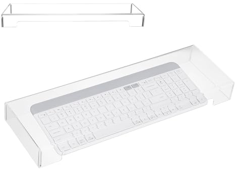 BEBEMOKO Acrylic Keyboard Cover Mechanical Keyboard Dust Protector for Office and Desktop Use Waterproof Cover for Laptop Keypads 475X150X48Mm