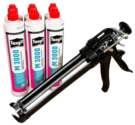 Kit de mousse de montage Tangit M3000 6 × 300 ml + pistolet à cartouche manuel pour installations, tuyaux et canettes – Accessoires professionnels – BandlooSet