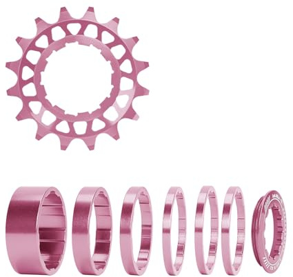 Oxxggkao Biciclette Singola Velocità Cassette Ruote Libere Ruota per Biciclette, 16T 18T Biciclette In Lega di Alluminio Singola Velocità Conversione Set Cassette Cogged